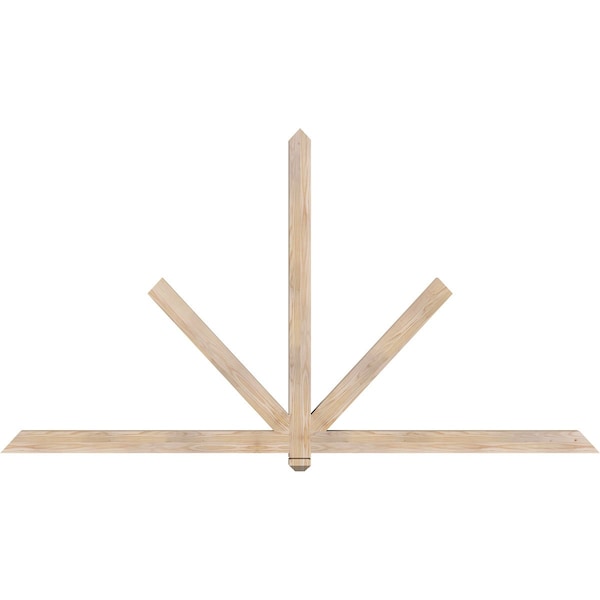 Ekena Millwork Kennewick Smooth Timber Gable Bracket, Douglas Fir, 96"W x 52"H x 3 1/2"D x 3 1/2"F, 13/12 Pitch GBW096X52X0404KEN00SDF - main